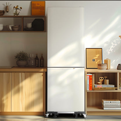 Fridge Stand Mobile Base, 1100 lbs Load Capacity, Washing Machine Stand with 8 Locking Twin Wheels and 4 Brakes, 27.5 -35.4 Inches Adjustable Furniture Dolly for Washer, Refrigerator and Dryer