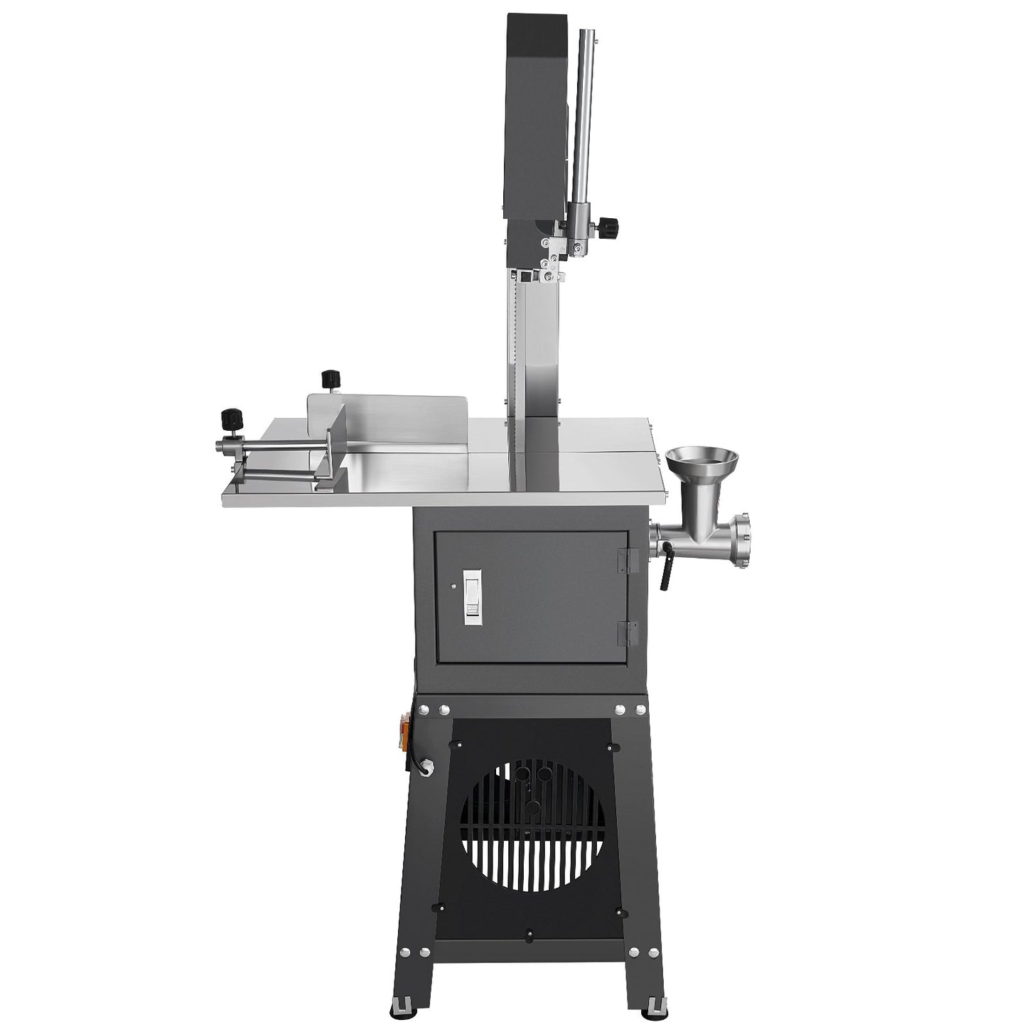 Commercial Electric Meat Bandsaw, 550W Stainless Steel Vertical Bone Sawing Machine, 19.1"x15" Workbench, 7.09 Inch Cutting Thickness, Frozen Meat Cutter with Blade for Rib Pork Beef