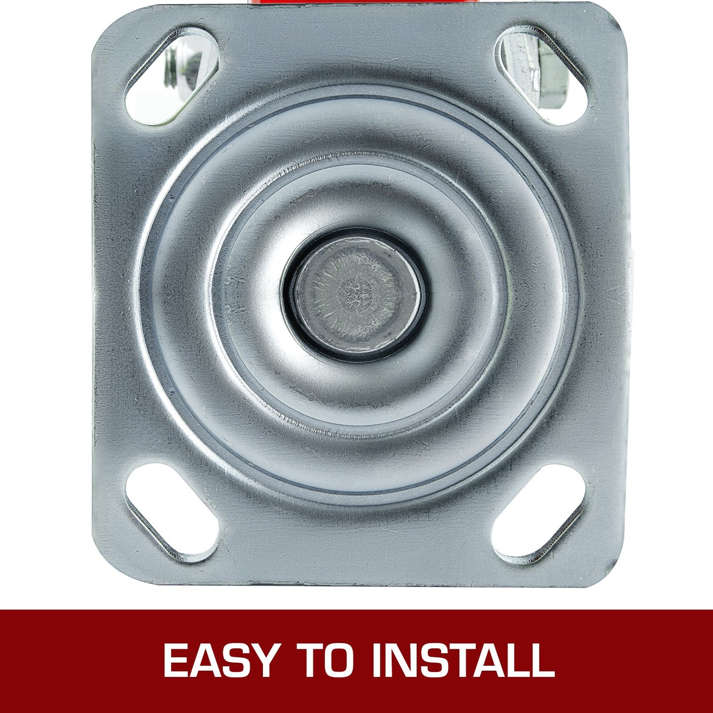 4er-Pack Lenkrollen (15,24 x 5,08 cm), 2 Bockrollen und 2 Lenkrollen mit Seitenbremse, Polyurethan-Eisenkernplatte, Tragkraft pro Rolle: 453,59 kg