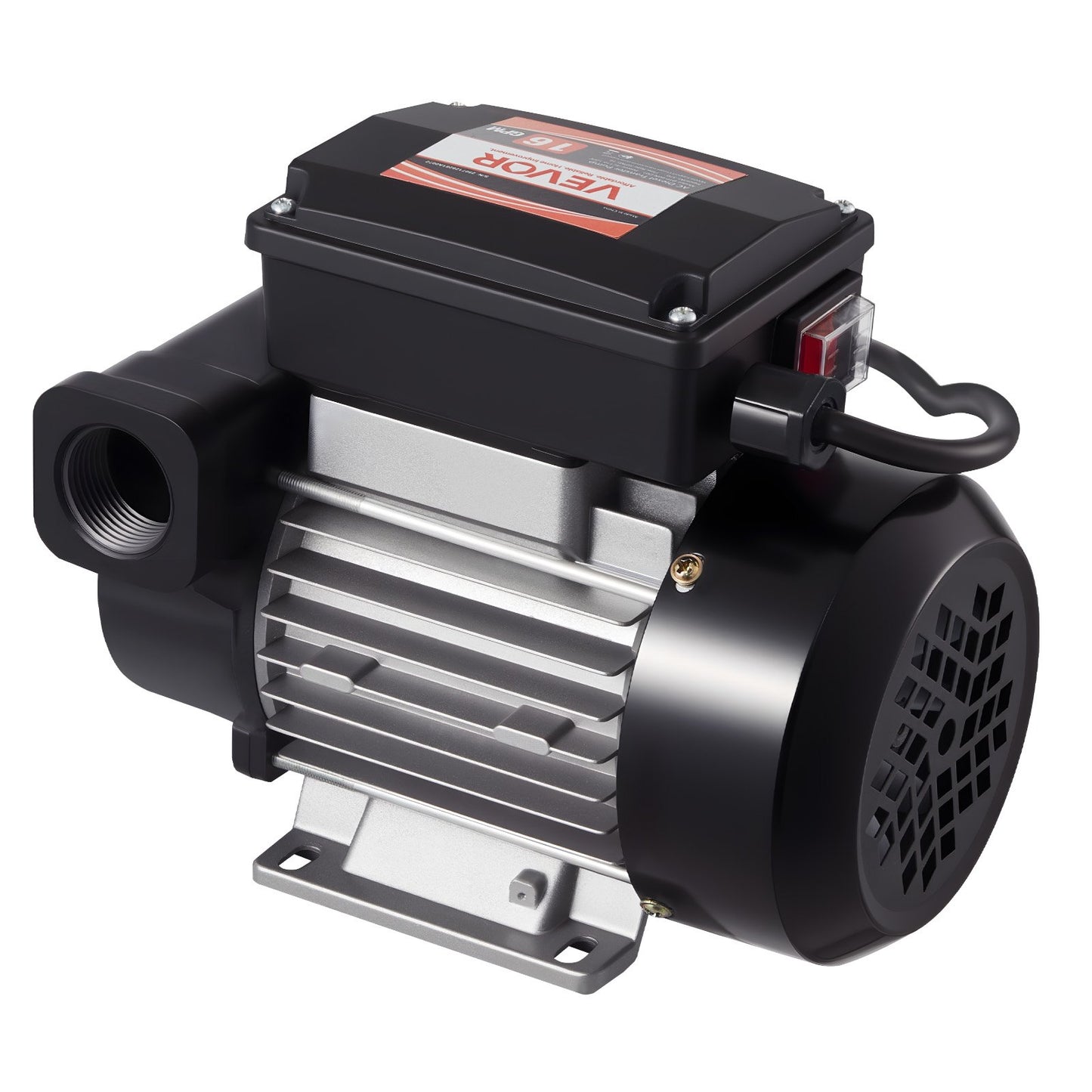 Ölförderpumpe 230 V, 16 GPM (60 l/min), Wechselstrom-Kraftstoffförderpumpe für Diesel, Kerosin und Biodiesel, max. Saughöhe 2,4 m, max. Förderhöhe 13,7 m, für Fahrzeuge, Baustellen und landwirtschaftliche Betriebe