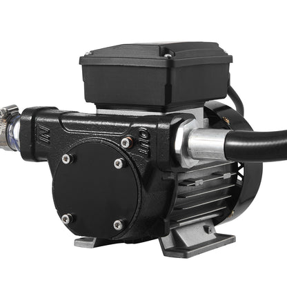 Kraftstoffförderpumpe 230 V, 16 GPM (60 l/min), elektrische Wechselstrom-Ölförderpumpe für Diesel, Kerosin und Biodiesel, mit automatischer Zapfpistole und 2 Schläuchen, max. Förderhöhe 13,7 m, für Fahrzeuge und Baustellen