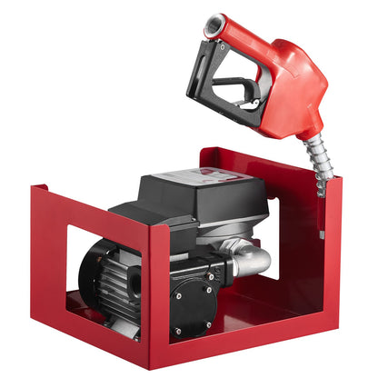 Kraftstoffförderpumpe 230 V, 16 GPM (60 l/min), elektrische Wechselstrom-Ölförderpumpe für Diesel, Kerosin und Biodiesel, mit Zähler, Zapfpistole und 2 Schläuchen, 13,7 m Förderhöhe, für Fahrzeuge und Baustellen