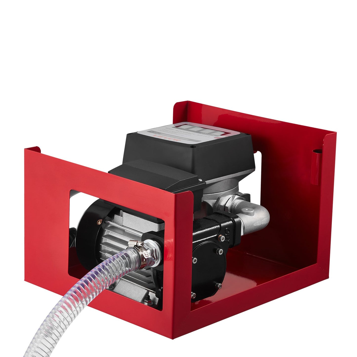 Kraftstoffförderpumpe 230 V, 16 GPM (60 l/min), elektrische Wechselstrom-Ölförderpumpe für Diesel, Kerosin und Biodiesel, mit Zähler, Zapfpistole und 2 Schläuchen, 13,7 m Förderhöhe, für Fahrzeuge und Baustellen