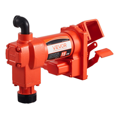 Fuel Transfer Pump 230V, 15 GPM 57 L/min, AC Electric Oil Transfer Pump, with Auto Shut-Off Fuel Nozzle & Discharge Hose, High Flow Kit for Gasoline, Diesel, Kerosene, Biodiesel, Ethanol Blends