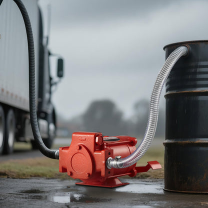 Kraftstoffförderpumpe 230 V, 20 GPM 76 l/min, elektrische Wechselstrom-Ölförderpumpe mit automatischer Abschaltautomatik an der Kraftstoffdüse und dem Auslassschlauch, Hochleistungs-Kit für Benzin, Diesel, Kerosin, Biodiesel und Ethanol-Gemische