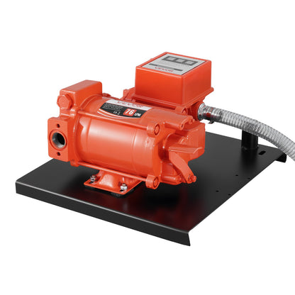 Fuel Transfer Pump 230V, 20 GPM 76 L/min, AC Electric Oil Transfer Pump, with Meter, Auto Shut-Off Fuel Nozzle & Discharge Hose, High Flow for Gasoline, Diesel, Kerosene, Biodiesel, Ethanol