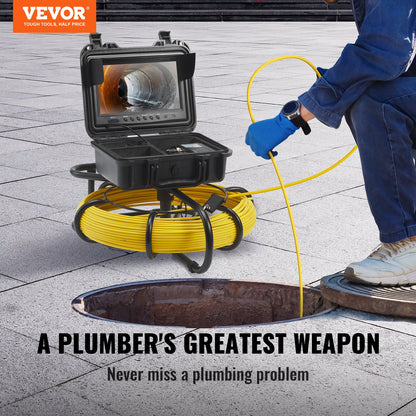 Sewer Camera Pipe Inspection Camera 22.9 cm 720p Screen Pipe Camera 70.1m