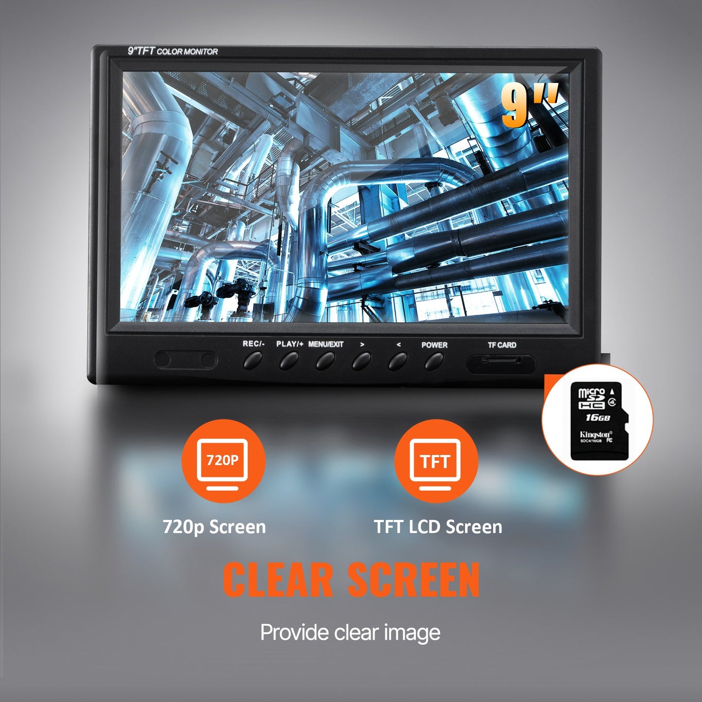 Sewer Camera Pipe Inspection Camera 22.9 cm 720p Screen Pipe Camera 70.1m