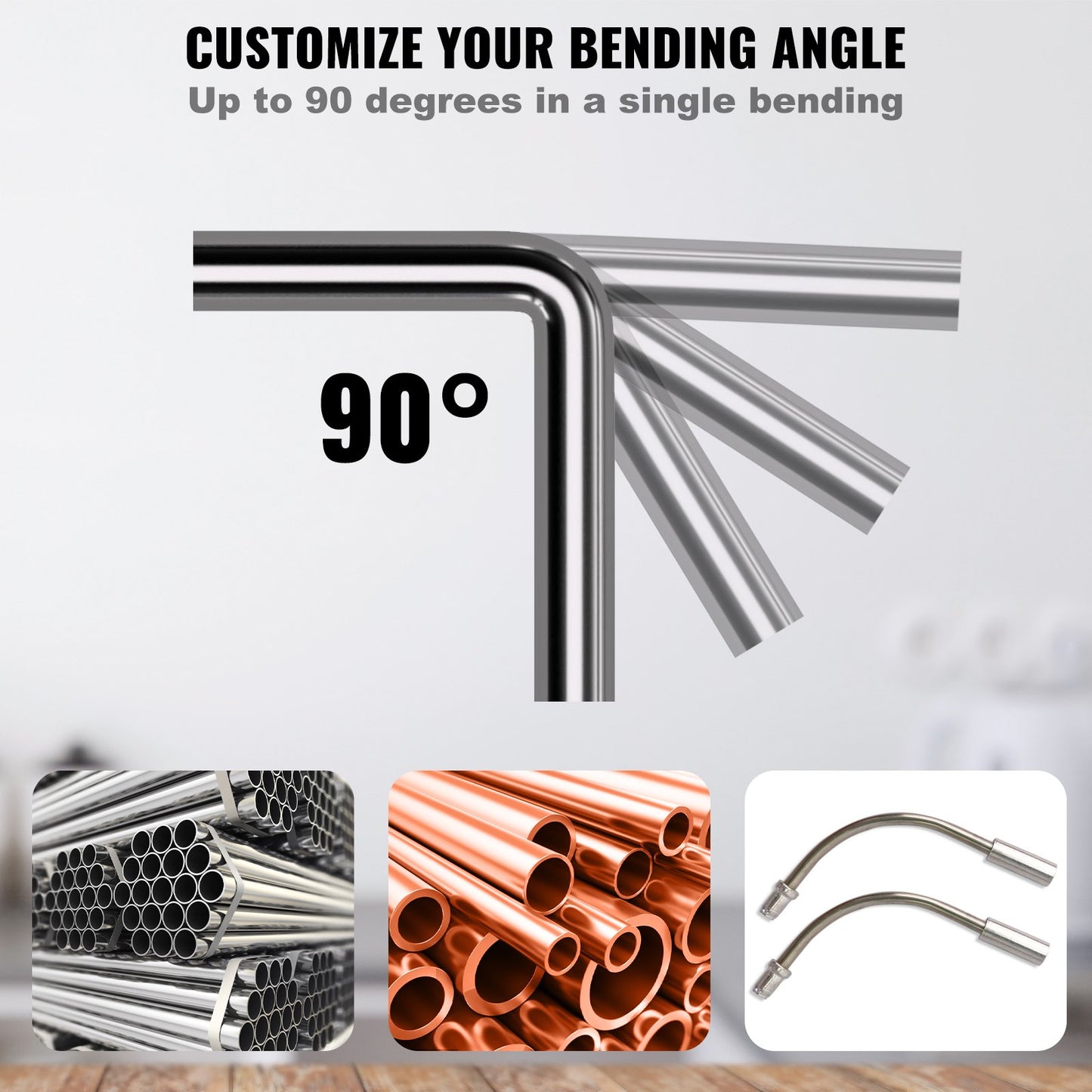 Rohrbiegegerät, 6,4 mm–22,2 mm, Ratschen-Rohrbiegegerät, 90°-Vorwärts-/Rückwärtsbiegewerkzeug mit 7 Biegebacken für die Reparatur von Klimaanlagen, Kühlschränken und Heizungsanlagen.