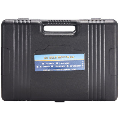 Rohrbiegegerät, 6,4 mm–22,2 mm, Ratschen-Rohrbiegegerät, 90°-Vorwärts-/Rückwärtsbiegewerkzeug mit 7 Biegebacken für die Reparatur von Klimaanlagen, Kühlschränken und Heizungsanlagen.