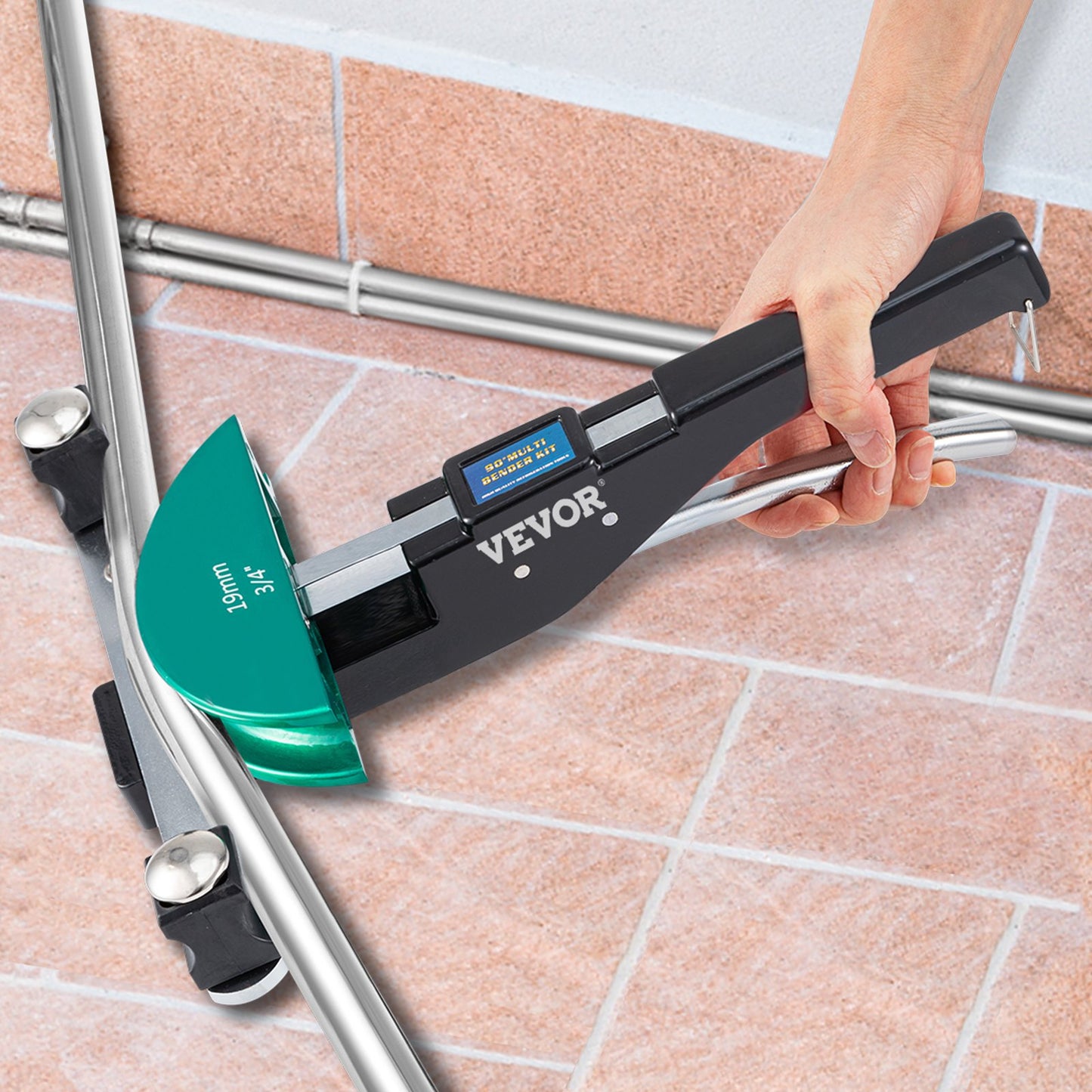 Kupferrohrbieger, 7 farbige Biegebacken, 1/4-7/8 Zoll, 90 Grad Vorwärts- und Rückwärtsbiegung, 6-22 mm für Kupfer- und Aluminiumrohre mit Rückwärtsbiegeaufsatz