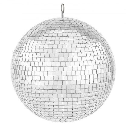 Mirror Disco Ball, 12 Inch Mirror Ball with Hanging Ring, Lightning Disco Ball Party Decorations, Ideal for DJ Club, Stage, Wedding, Birthday, Christmas, New Years Celebration