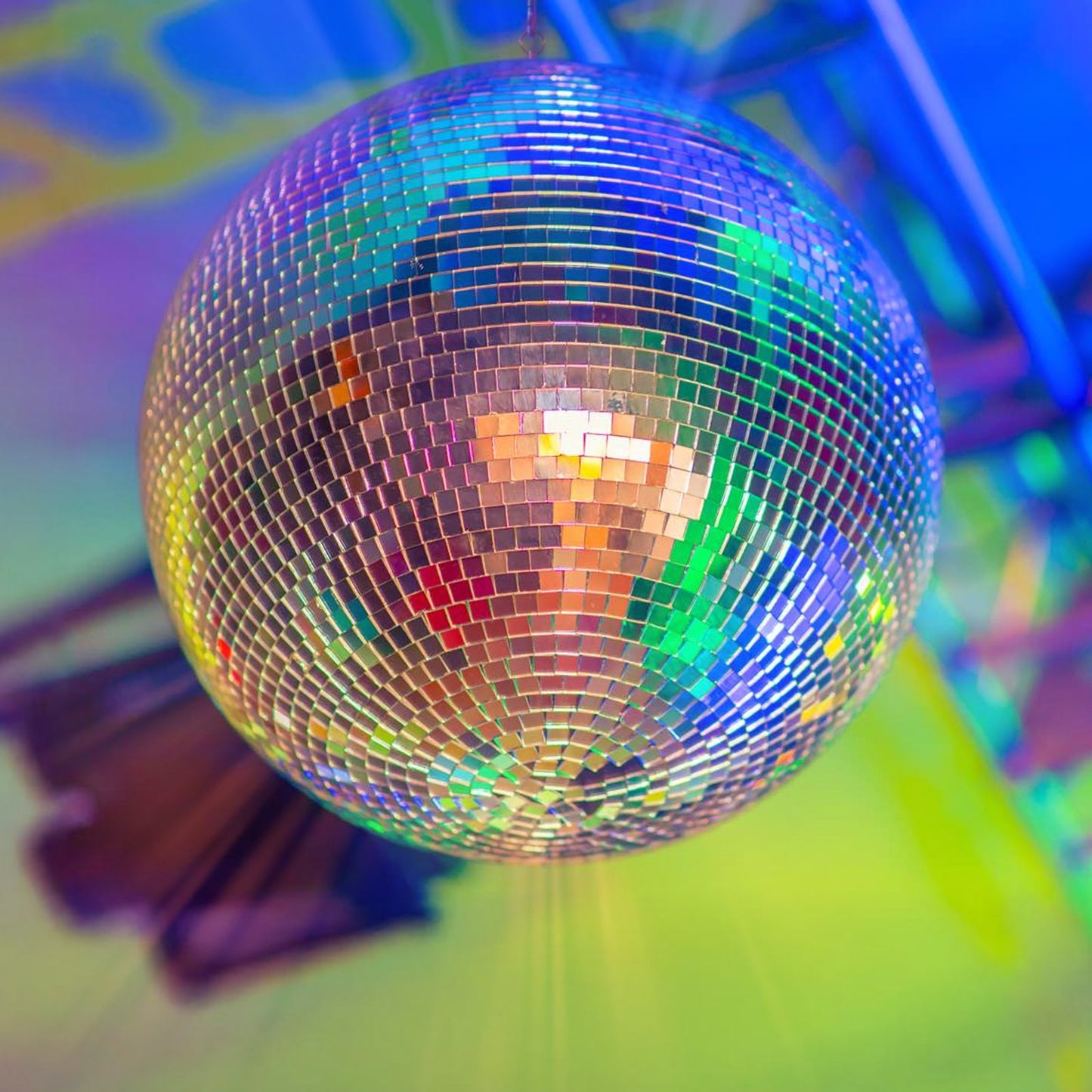 Mirror Disco Ball, 12 Inch Mirror Ball with Hanging Ring, Lightning Disco Ball Party Decorations, Ideal for DJ Club, Stage, Wedding, Birthday, Christmas, New Years Celebration