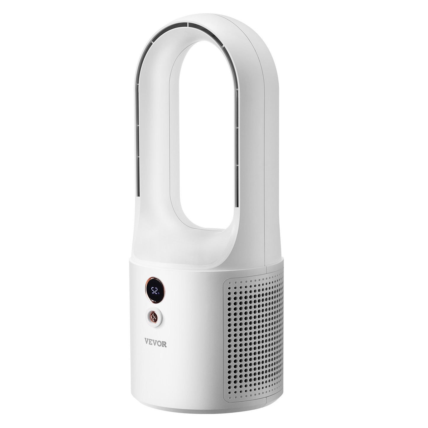 Desk Fan Bladeless, 12.99 Inch Portable Desk Fan, 6-Speed USB Quiet Cooling Small Tower Fan with Rechargeable Battery, Easy to Clean & Kids-Friendly, Blows Cold Air for Bedroom, Office, Home