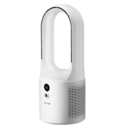 Desk Fan Bladeless, 12.99 Inch Portable Desk Fan, 6-Speed USB Quiet Cooling Small Tower Fan with Rechargeable Battery, Easy to Clean & Kids-Friendly, Blows Cold Air for Bedroom, Office, Home