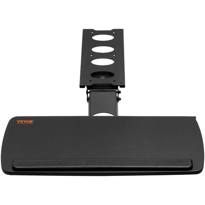 Höhen- und winkelverstellbare Tastaturablage für unter den Schreibtisch, ausziehbar, große 25 x 9,8 Zoll große Tastaturablage für unter den Schreibtisch zum Tippen zu Hause und im Büro