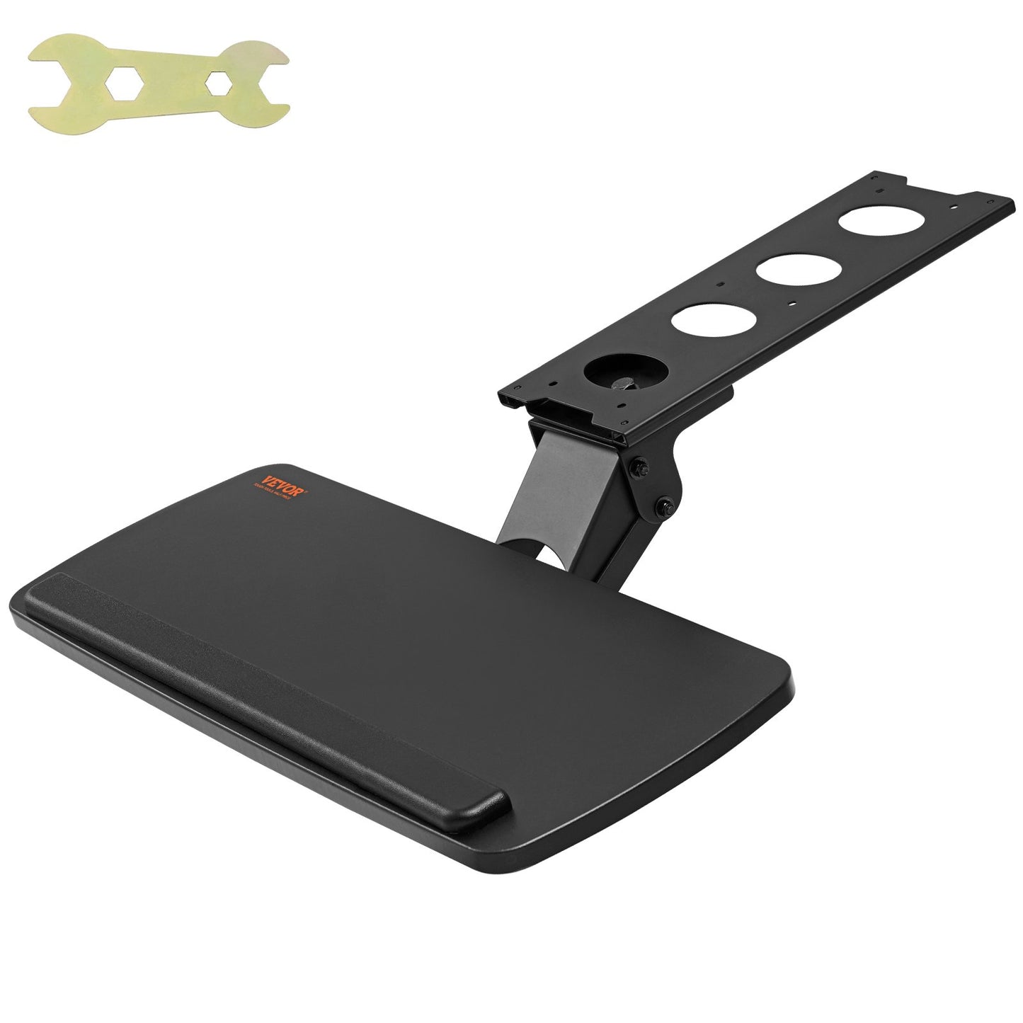 Höhen- und winkelverstellbare Tastaturablage für unter den Schreibtisch, ausziehbar, große 25 x 9,8 Zoll große Tastaturablage für unter den Schreibtisch zum Tippen zu Hause und im Büro