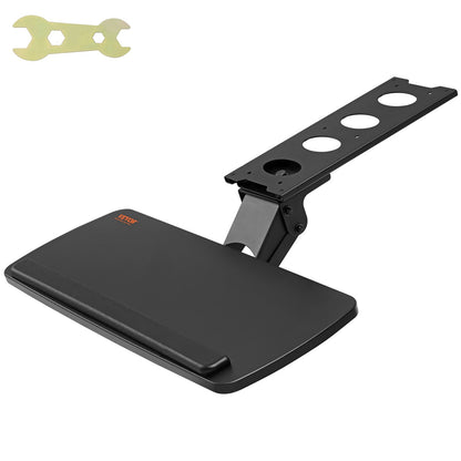 Höhen- und winkelverstellbare Tastaturablage für unter den Schreibtisch, ausziehbar, große 25 x 9,8 Zoll große Tastaturablage für unter den Schreibtisch zum Tippen zu Hause und im Büro