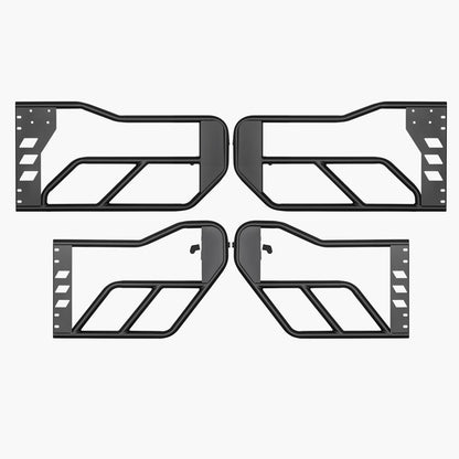 Jeep Tube Doors, 4-Door, Adventure Style Jeep Tubular Door with DOT Certified Rear View Mirrors, Jeep Doors with Rear Mirrors for 2018-2024 Jeep Wrangler JL & 2020-2024 Jeep Gladiator JT