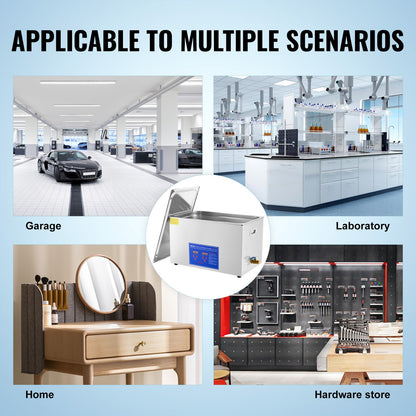 Professioneller Ultraschallreiniger, 30-Liter-Ultraschall-Schmuckreiniger mit Digitaltimer und Heizung, industrieller Edelstahl-Ultraschallreiniger (40 kHz) für Brillen, Uhren, Ringe und Kleinteile