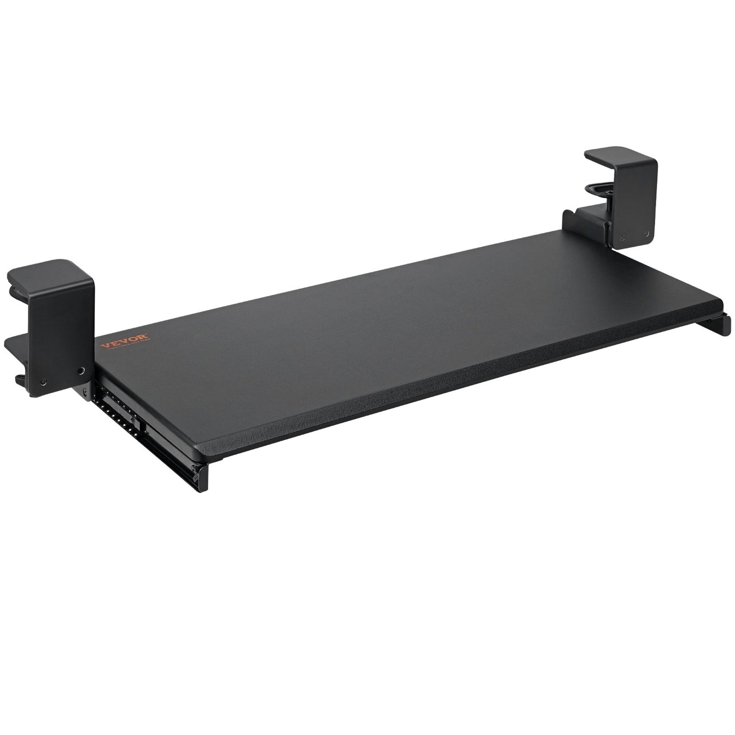 Clamp on Keyboard Tray Under Desk, Desk Keyboard Tray Slide out with Sturdy No-drill C Clamp Mount, Large 26.8 x 11 inch Slide-out Computer Drawer for Typing in Home, Office Work