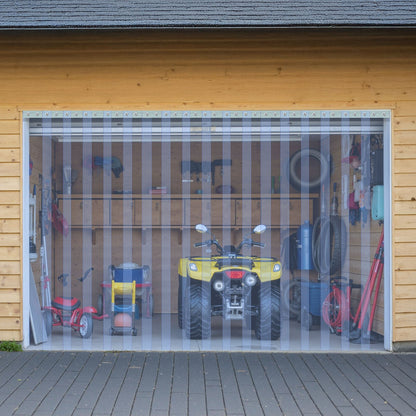 Clear PVC Strip Curtain, 45.7 m Length x 20 cm Width, Plastic Door Strip Bulk Roll, Walk in Freezer Cooler Curtain Strips for Doorways of Supermarket, Garage, Warehouse, Barn, Pet Animal House