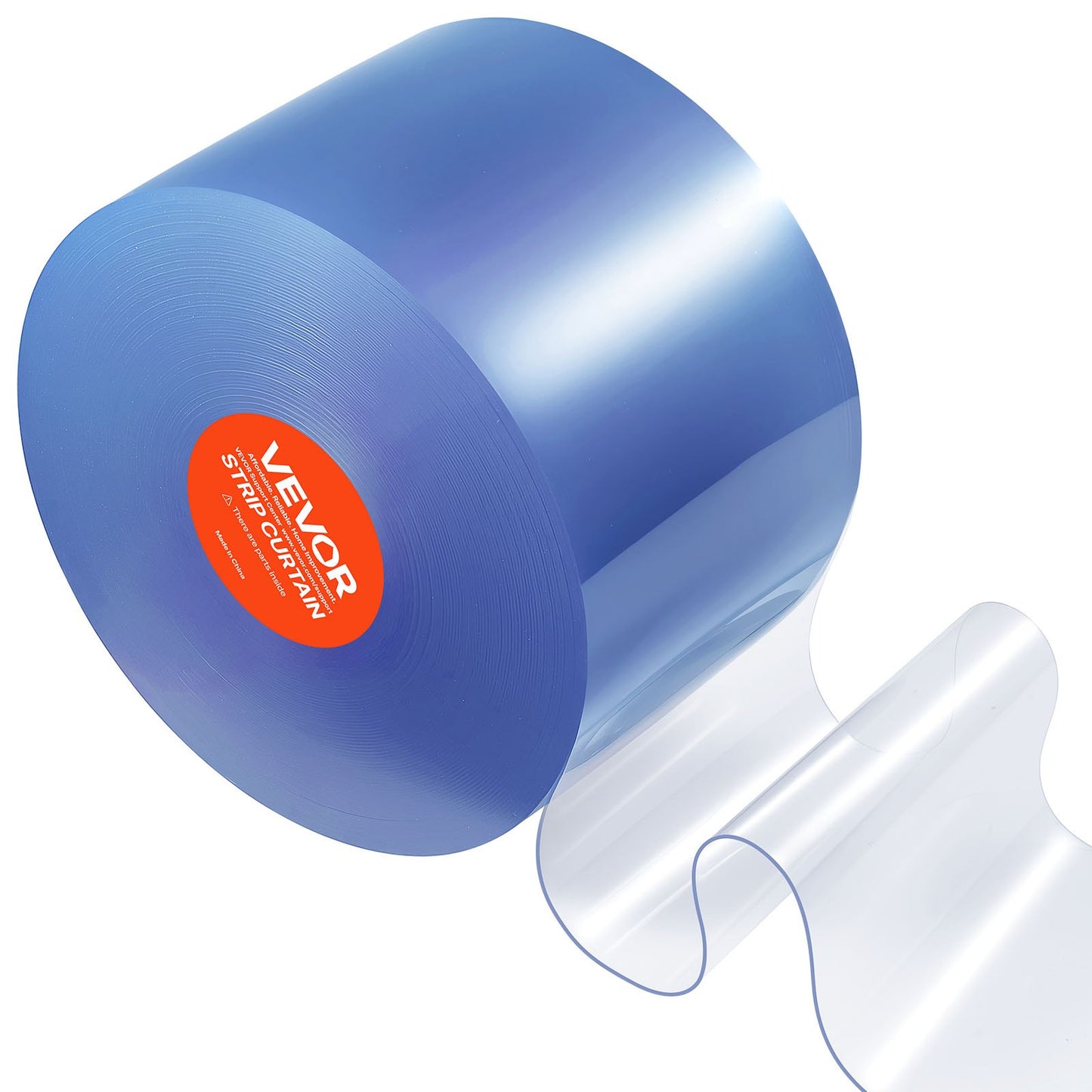 Clear PVC Strip Curtain, 45.7 m Length x 20 cm Width, Plastic Door Strip Bulk Roll, Walk in Freezer Cooler Curtain Strips for Doorways of Supermarket, Garage, Warehouse, Barn, Pet Animal House