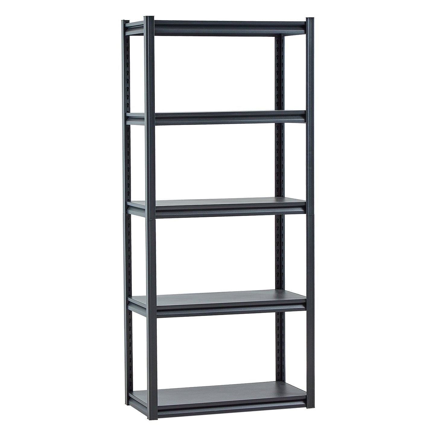 Storage Shelves, 2000 lbs, 5 Tier Garage Storage Shelving, 16" D x 32" W x 72" H Adjustable Metal Shelves for Garage Shelves Utility Rack Shelf, Ideal for Kitchen, Warehouse, Basement, Black