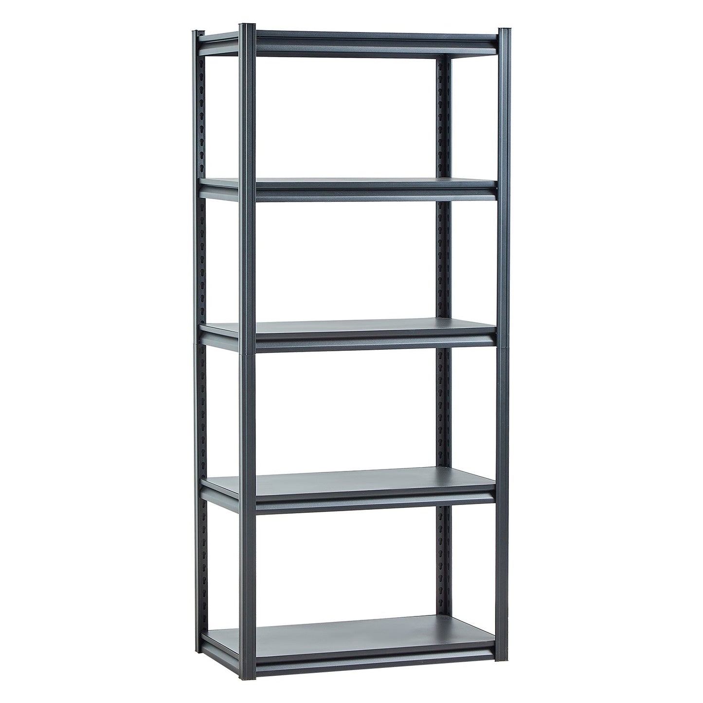 Storage Shelves, 2000 lbs, 5 Tier Garage Storage Shelving, 18" D x 32" W x 72" H Adjustable Metal Shelves for Garage Shelves Utility Rack Shelf, Ideal for Kitchen, Warehouse, Basement, Black