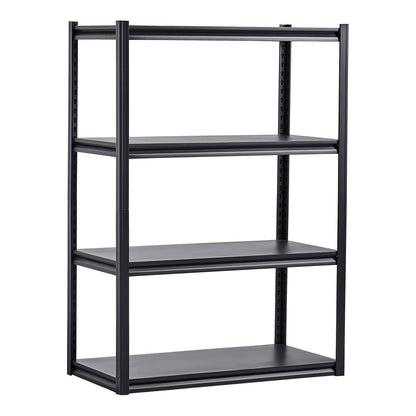 Storage Shelves, 2400 lbs, 4 Tier Garage Storage Shelving, 20" D x 40" W x 57" H Adjustable Metal Shelves for Garage Shelves Utility Rack Shelf, Ideal for Kitchen, Warehouse, Basement, Black