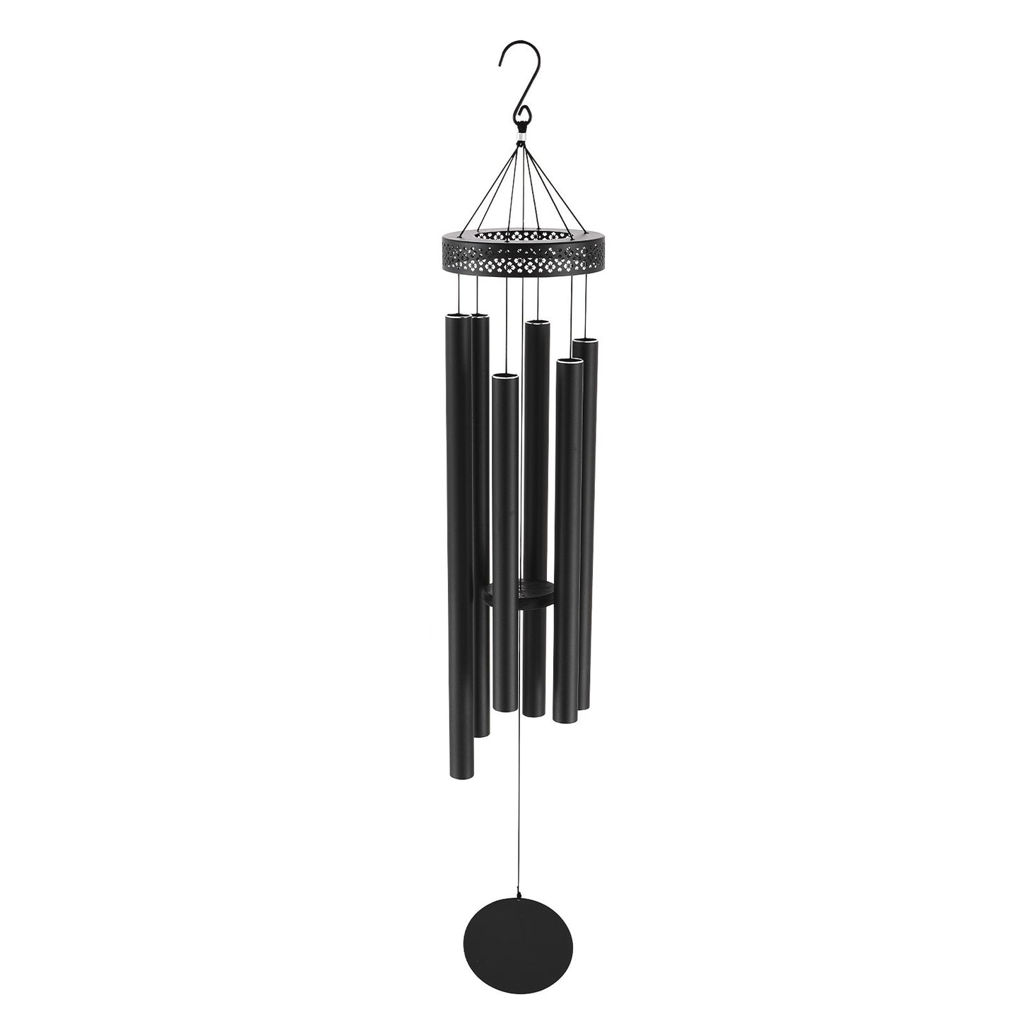 Wind Chimes for Outside, 1473 mm, Deep Tone Wind Chimes with 6 Tubes, Unique Large Memorial Wind Chimes for Anniversary, Amazing Outdoor Decor for Your Patio, Porch, Garden and Backyard, Black