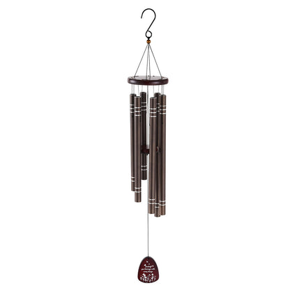 Wind Chimes for Outside, 1067 mm, Deep Tone Wind Chimes with 6 Tubes, Unique Large Memorial Wind Chimes for Anniversary, Grace Outdoor Decor for Your Patio, Porch, Garden & Backyard, Dark Brown