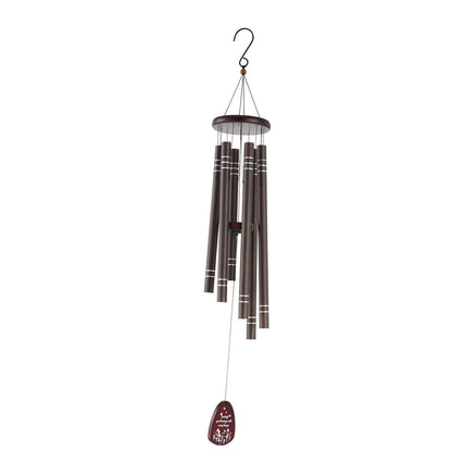 Wind Chimes for Outside, 1067 mm, Deep Tone Wind Chimes with 6 Tubes, Unique Large Memorial Wind Chimes for Anniversary, Grace Outdoor Decor for Your Patio, Porch, Garden & Backyard, Dark Brown