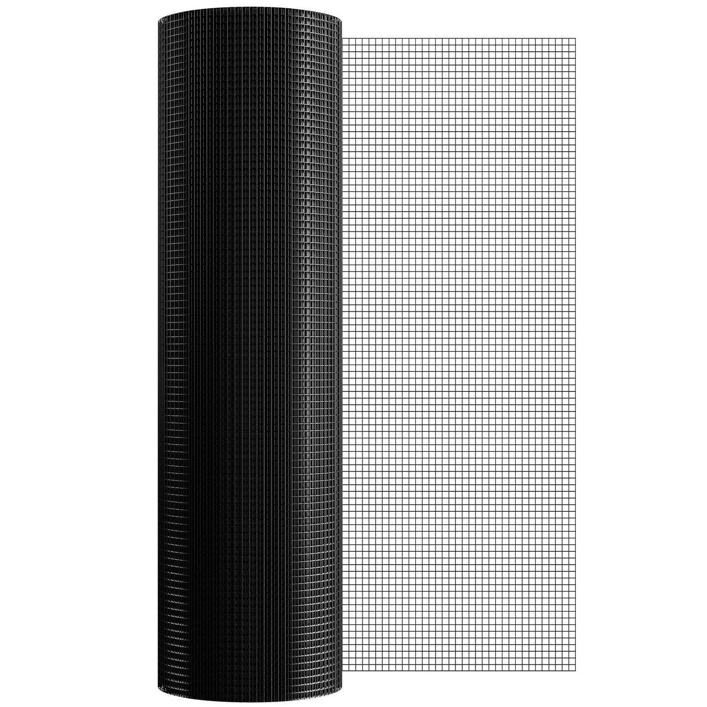 Hardware Cloth, 1220 x 30480 mm Galvanized Wire Mesh Roll, 19 Gauge Chicken Wire Fence Roll, Vinyl Coating Metal Wire Mesh for Chicken Coop Barrier, Rabbit Snake Fences, Poultry Enclosures