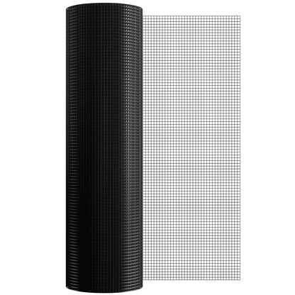 Hardware Cloth, 1220 x 30480 mm Galvanized Wire Mesh Roll, 19 Gauge Chicken Wire Fence Roll, Vinyl Coating Metal Wire Mesh for Chicken Coop Barrier, Rabbit Snake Fences, Poultry Enclosures