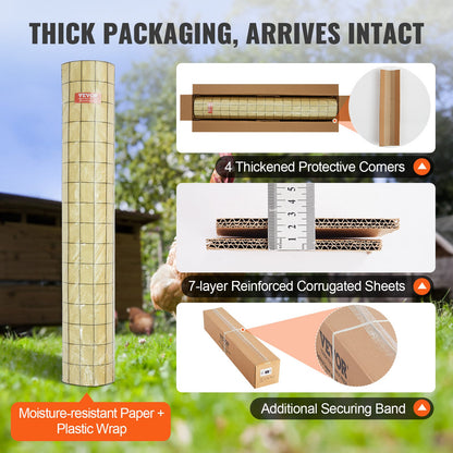 Hardware Cloth, 1220 x 15240 mm Galvanized Wire Mesh Roll, 16 Gauge Chicken Wire Fence Roll, Vinyl Coating Metal Wire Mesh for Chicken Coop Barrier, Rabbit Snake Fences, Poultry Enclosures