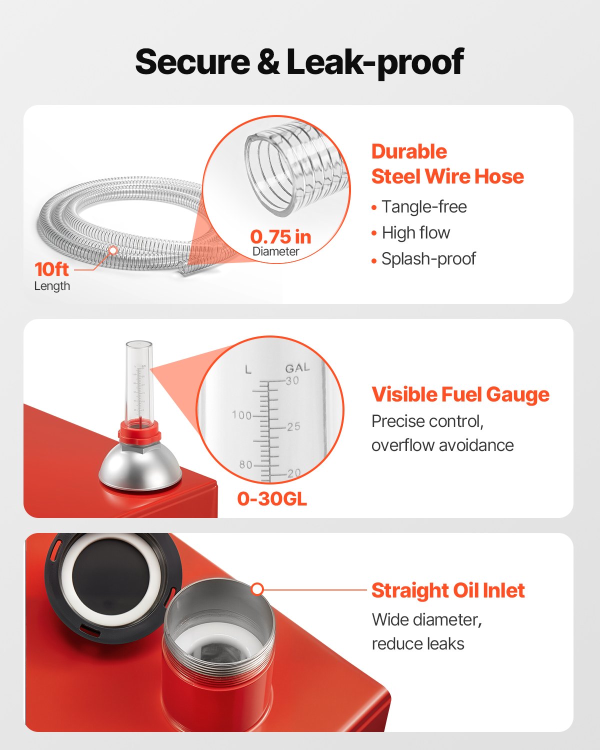 20 Gallon Fuel Caddy, Gasoline & Diesel Fuel Tank with Manual Transfer Pump, Portable Fuel Storage Tank with 2 Wheels & 10 ft Hose, Gas Caddy for Cars, Lawn Mowers, ATVs, Boats, More, Red