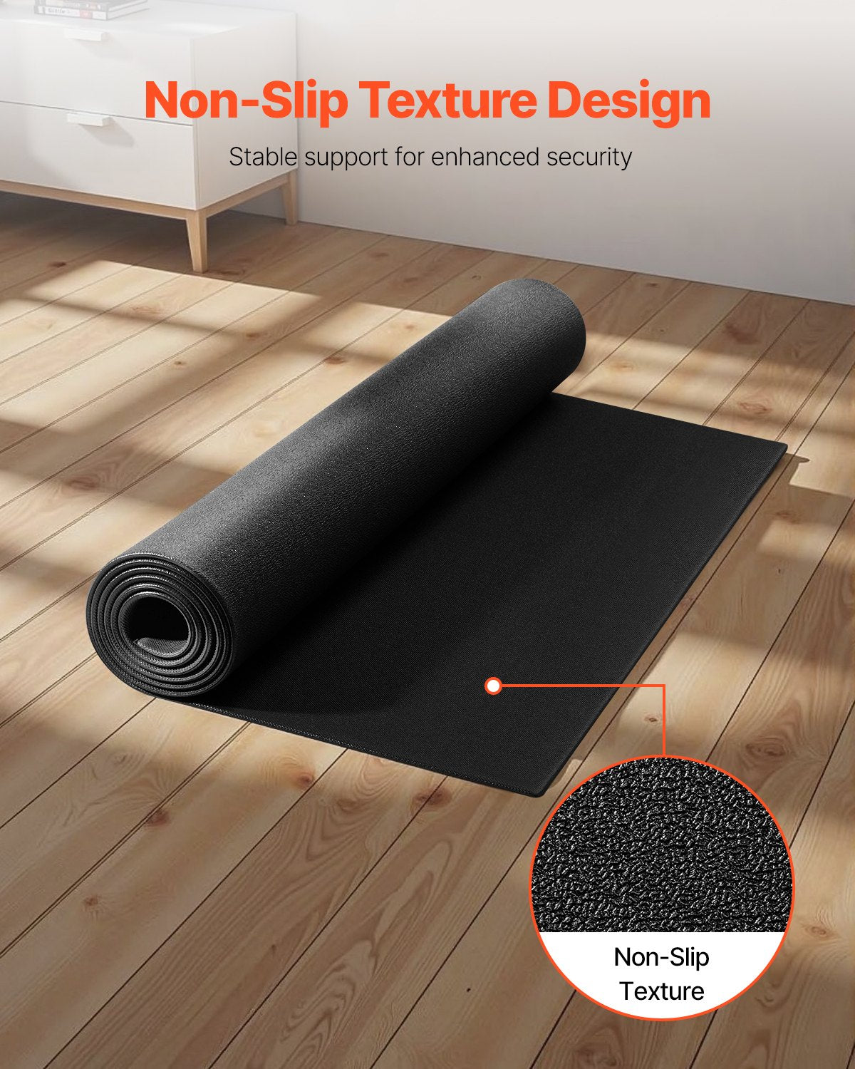 Treadmill Mat for Carpet Floor, 6 mm Thick, 760x1820 mm Exercise Equipment Mat for Treadmills, Stationary, Recumbent Bikes, High Density PVC Floor Protector, Waterproof and Non-slip for Home Gym