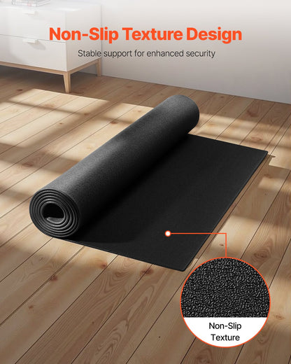 Treadmill Mat for Carpet Floor, 6 mm Thick, 760x1820 mm Exercise Equipment Mat for Treadmills, Stationary, Recumbent Bikes, High Density PVC Floor Protector, Waterproof and Non-slip for Home Gym