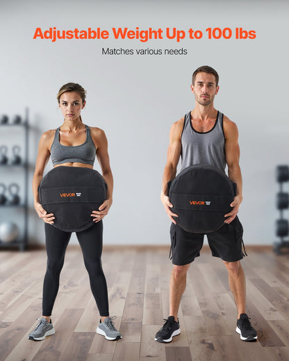 Workout Sandbag, Heavy Duty Workout Power Bags with Handles, 45 kg Slam Bag for Fitness Strength Weight Training Cross-Training, Home Gym Exercise, Black (Unfilled)