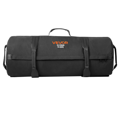 Workout Sandbag, Heavy Duty Workout Power Bags with Handles, 23-56 kg Adjustable Slam Bag for Fitness Strength Weight Training Cross-Training, Home Gym Exercise, Black (Unfilled)