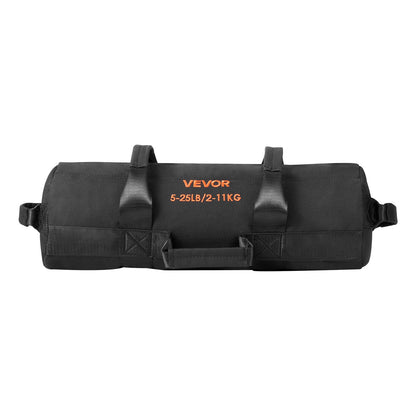 Workout Sandbag, Heavy Duty Workout Power Bags with Handles, 2-11 kg Adjustable Slam Bag for Fitness Strength Weight Training Cross-Training, Home Gym Exercise, Black (Unfilled)