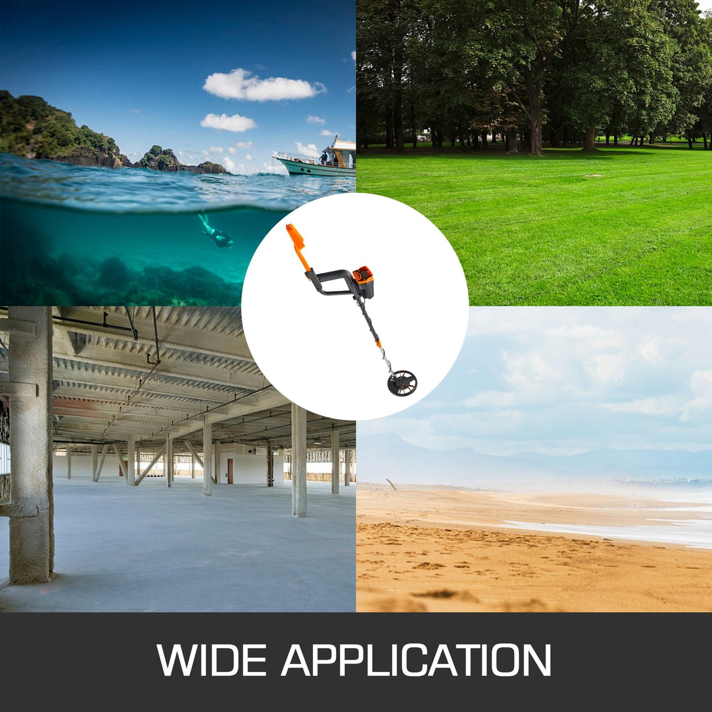 Gelber Metalldetektor 3010, wasserdicht, Scheibenmetalldetektor, Unterwasser- und Untergrund-Metalldetektor mit hoher Genauigkeit, LCD-Display, Kopfhörer, automatischer Detektor, für Erwachsene und Kinder