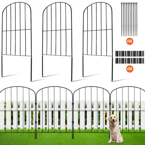 Garden Fence, No Dig Fence 731.5 cm (H)x 396.2 cm(L) Animal Barrier Fence, Underground Decorative Garden Fencing with 5.1 cm Spike Spacing, Metal Dog Fence for the Yard and Outdoor Patio, 28 Pack