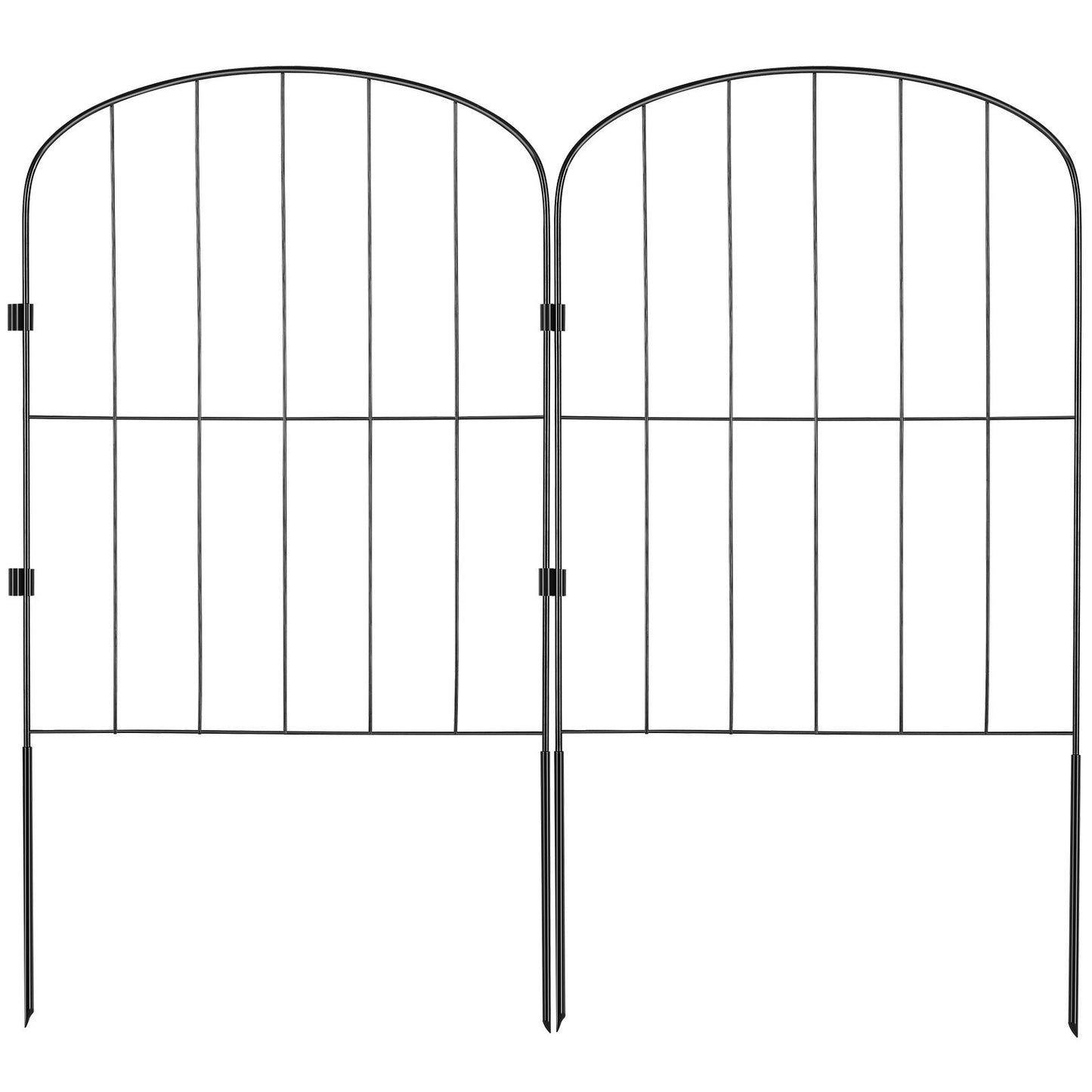 Garden Fence, No Dig Fence 731.5 cm (H)x396.2 cm (L) Animal Barrier Fence, Underground Decorative Garden Fencing with 5.1 cm Spike Spacing, Metal Dog Fence for the Yard and Outdoor Patio, 10 Pack