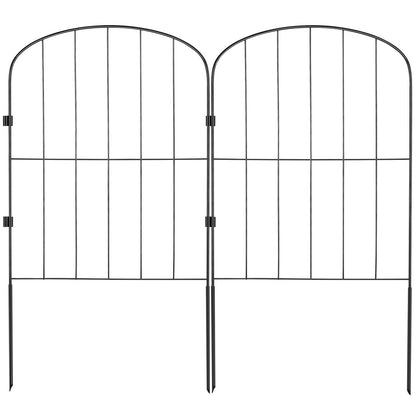 Garden Fence, No Dig Fence 731.5 cm (H)x396.2 cm (L) Animal Barrier Fence, Underground Decorative Garden Fencing with 5.1 cm Spike Spacing, Metal Dog Fence for the Yard and Outdoor Patio, 10 Pack
