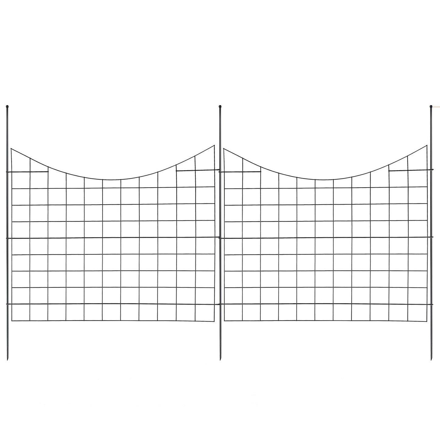 Garden Fence, No Dig Fence 92.96 (H) x 74.93 cm (L) Animal Barrier Fence, Underground Decorative Garden Fencing with 16 cm Spike Spacing, Metal Dog Fence for the Yard and Outdoor Patio, 5 Pack