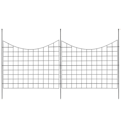 Garden Fence, No Dig Fence 92.96 (H) x 74.93 cm (L) Animal Barrier Fence, Underground Decorative Garden Fencing with 16 cm Spike Spacing, Metal Dog Fence for the Yard and Outdoor Patio, 5 Pack