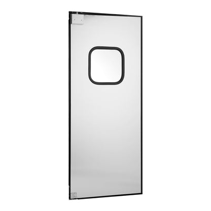 Traffic Swing Door, Single Panel Fits Door Opening 91.4 x 213.4 cm, Stainless Steel Commercial Swinging Doors with Hardware & Accessories, Ideal for Residential Use, Durable & Easy to Install