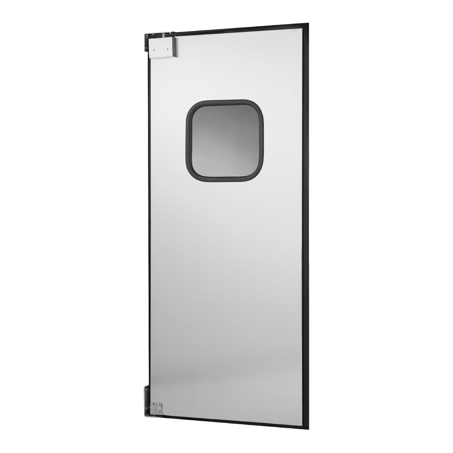 Traffic Swing Door, Single Panel Fits Door Opening 91.4 x 213.4 cm, Stainless Steel Commercial Swinging Doors with Hardware & Accessories, Ideal for Residential Use, Durable & Easy to Install